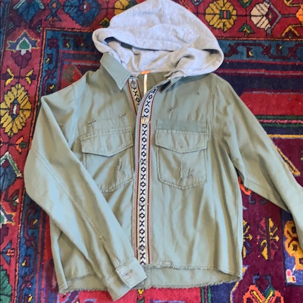 Free people spring army green jacket